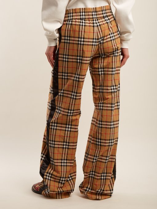 classic check drawstring trousers 