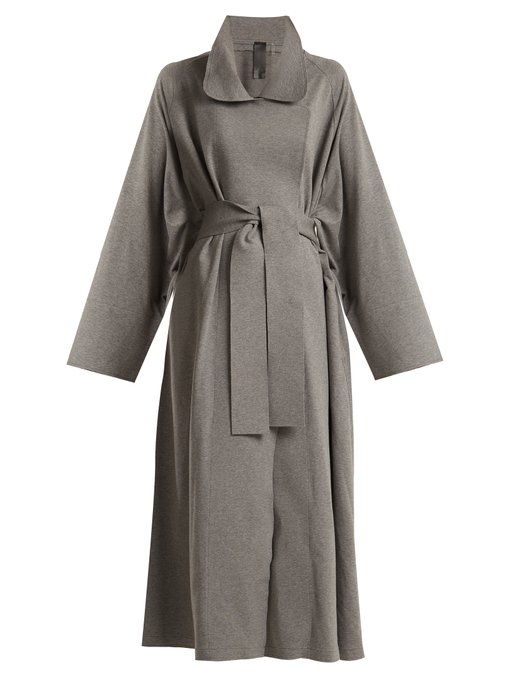 Notch-lapel cotton-blend jersey coat | Norma Kamali | MATCHESFASHION US