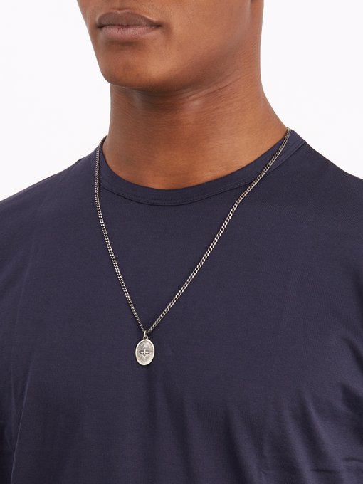 Dove-pendant silver necklace展示图