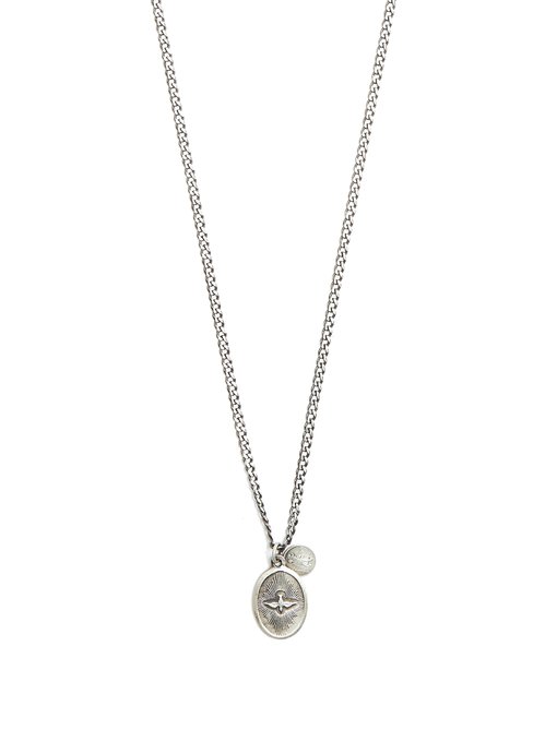 Dove-pendant silver necklace展示图