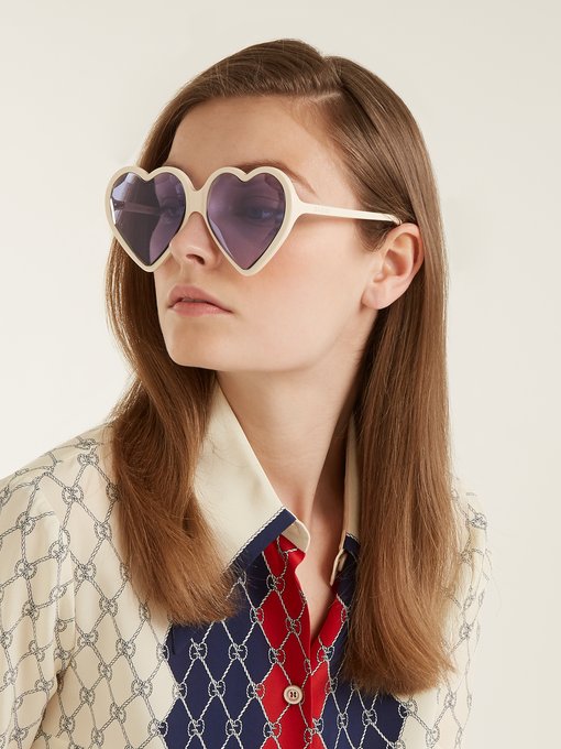 Gucci Heart-shaped frame sunglasses