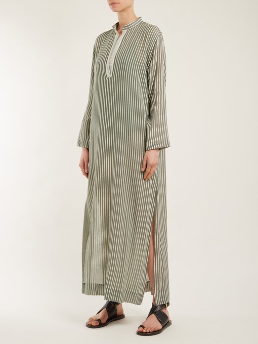 Kika Mandarin collar striped kaftan Su Paris 