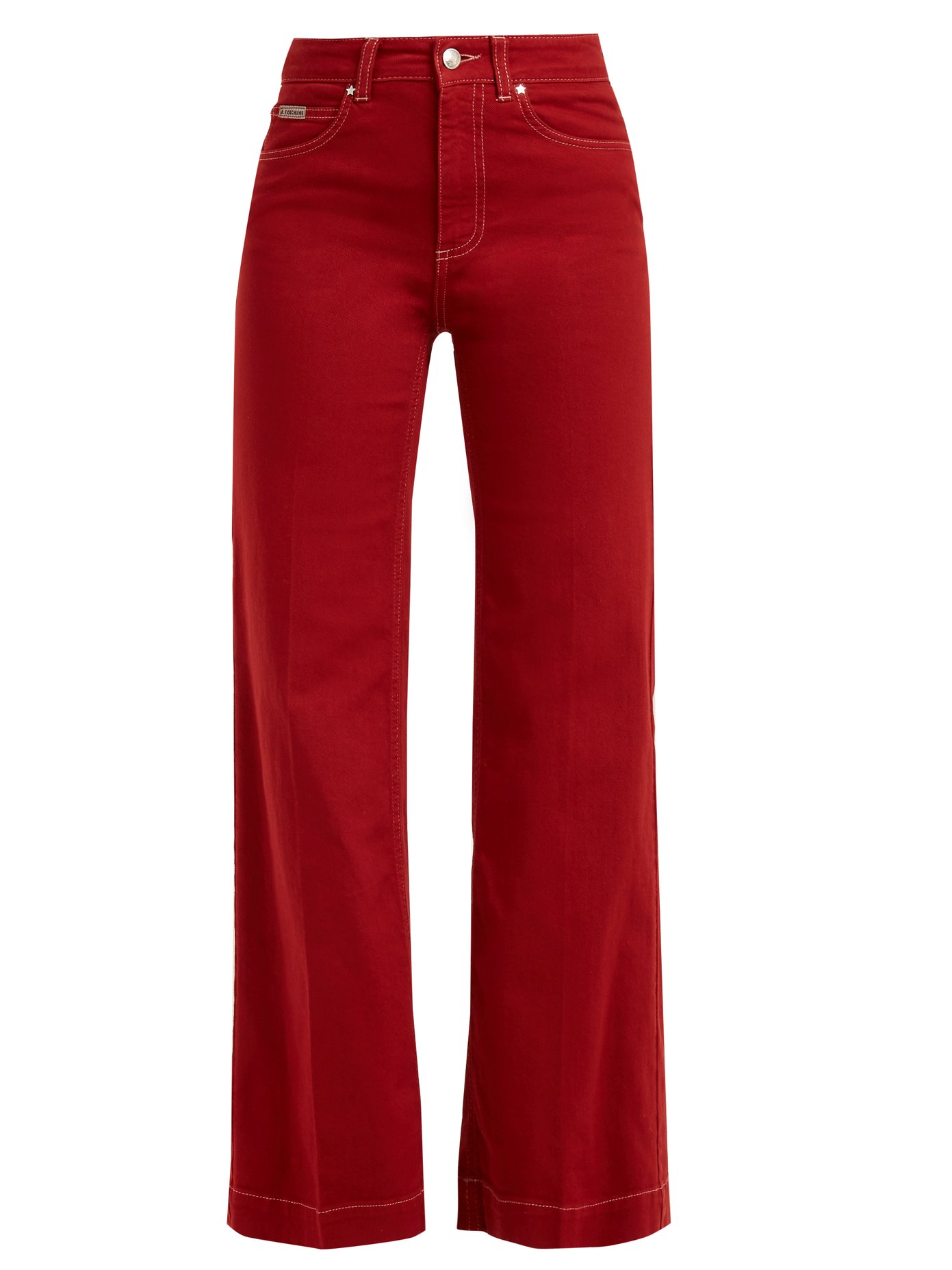 maroon flare jeans