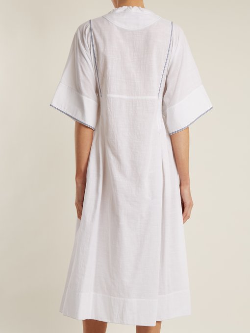 Vienna bell-sleeve cotton-voile dress展示图