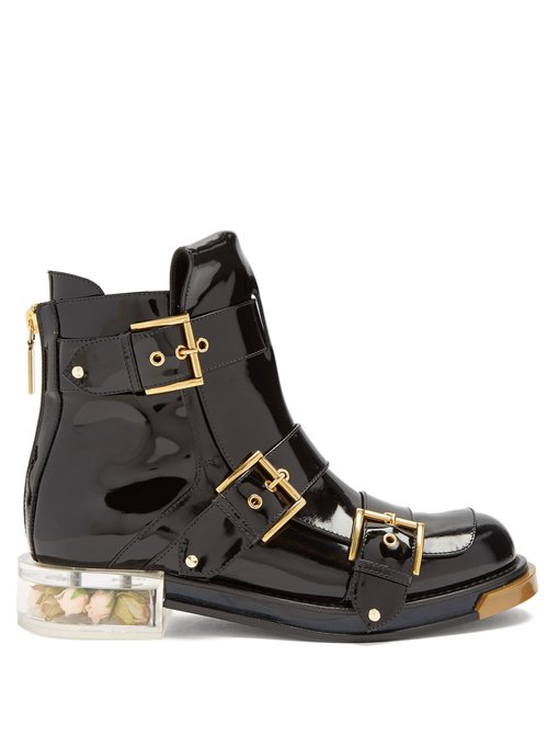 alexander mcqueen buckle boots