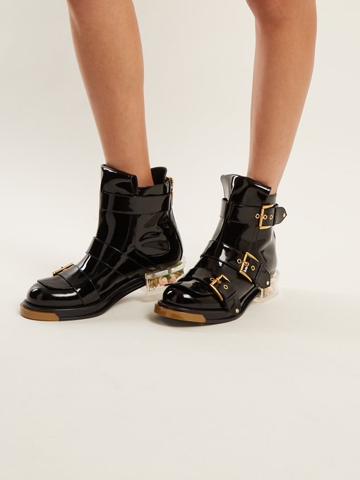 alexander mcqueen buckle boots