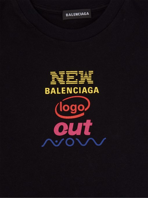 balenciaga new logo out t shirt