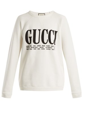 Crew-neck cotton sweatshirt | Gucci | MATCHESFASHION UK