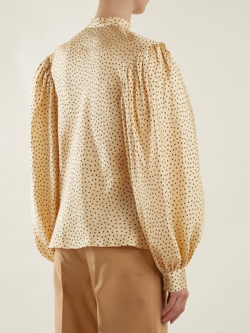 Polka-dot print silk-twill shirt | Gucci | MATCHESFASHION UK