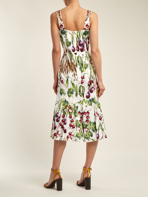 Vegetable-print square-neck dress | Dolce & Gabbana | MATCHESFASHION US