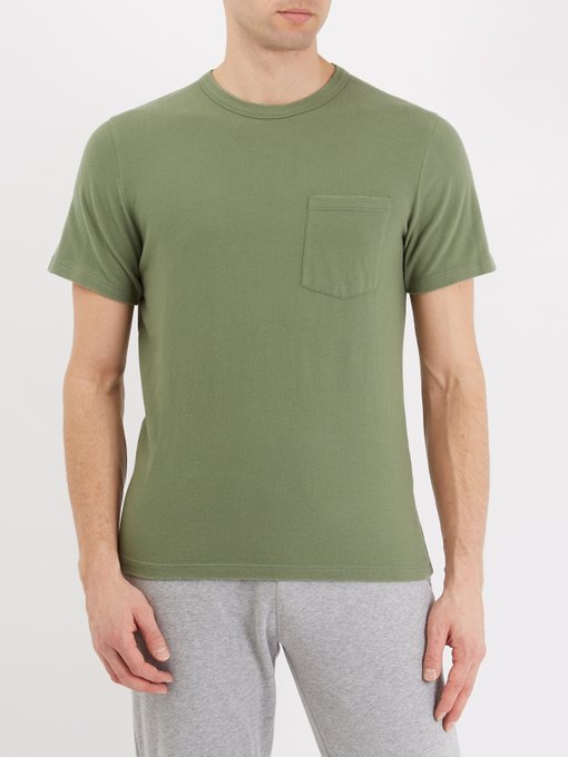 Patch-pocket cotton-blend T-shirt展示图