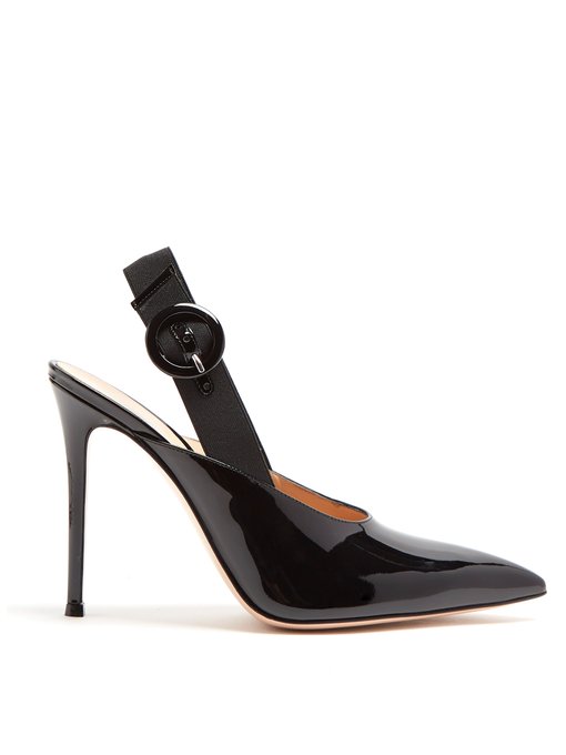 Point-toe 100 slingback patent-leather pumps | Gianvito Rossi ...