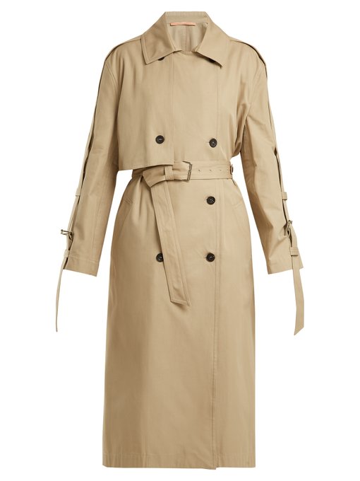 Summa Double-breasted cotton trench coat