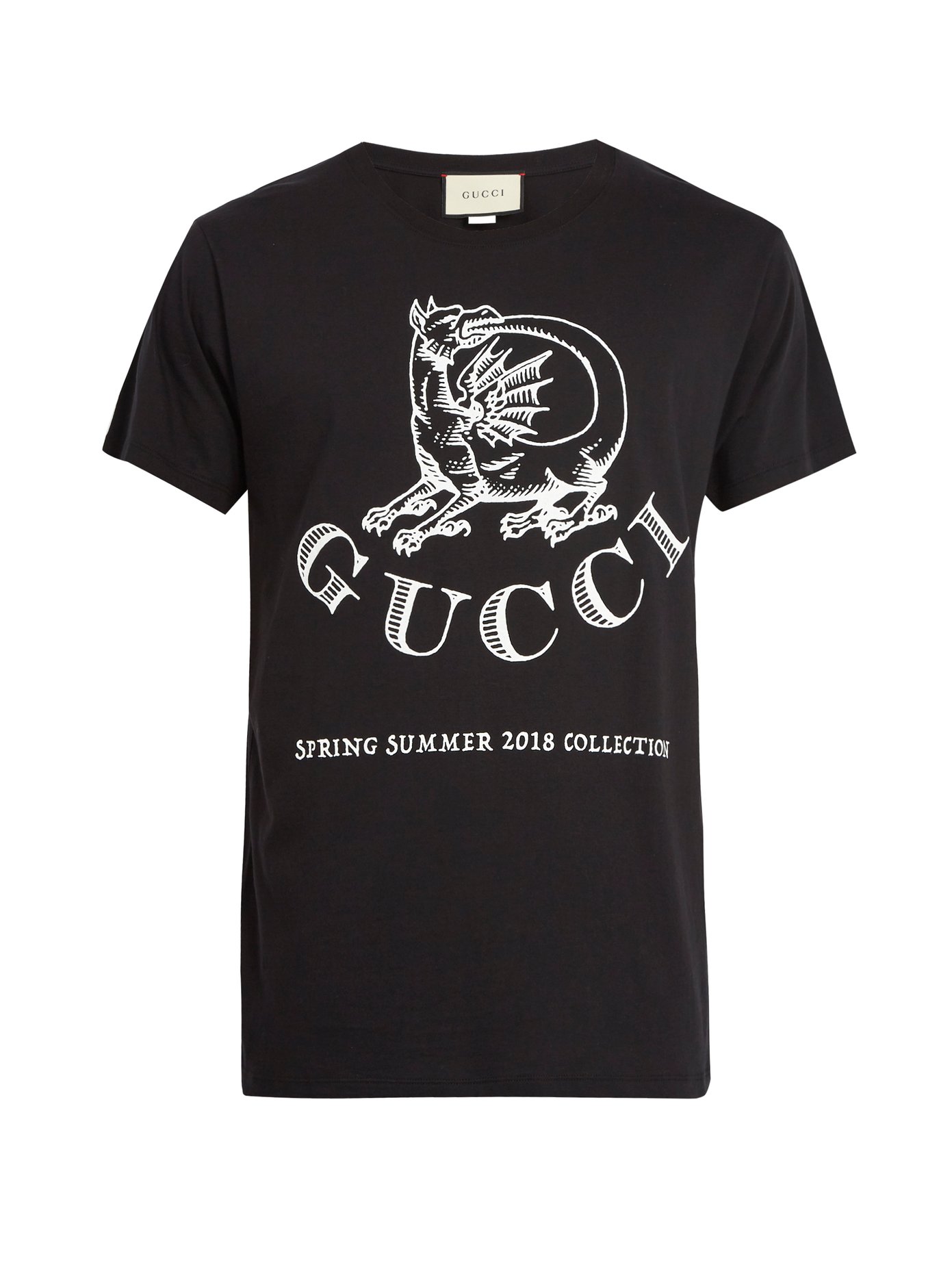 Gucci（グッチ）Dragon-print cotton T-shirt 