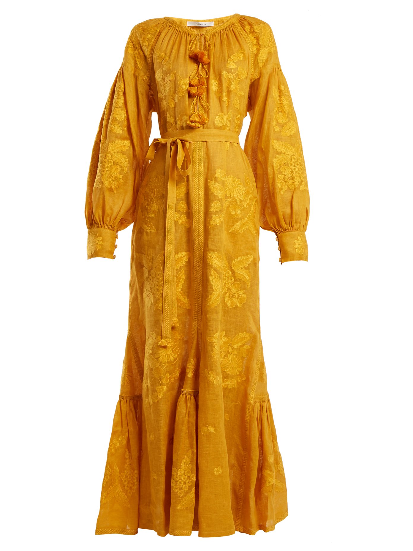yellow linen dress uk
