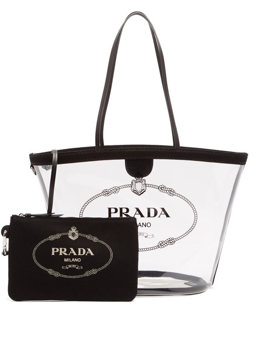 prada clear tote