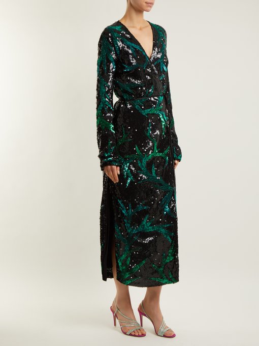 Sequin-embellished wrap dress | The Attico | MATCHESFASHION US