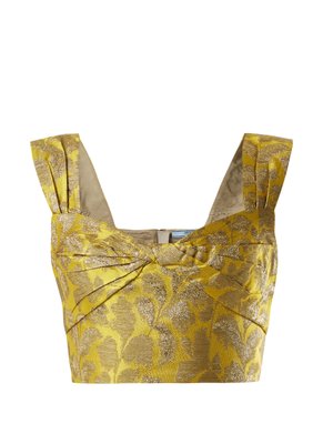 prada floral brocade shoulder bag