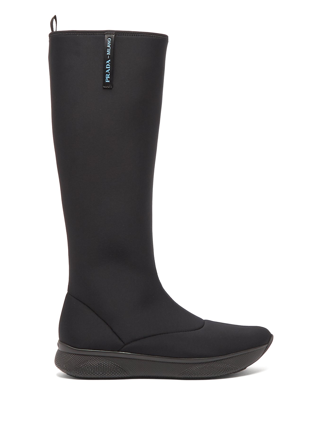 Neoprene knee-high boots | Prada 