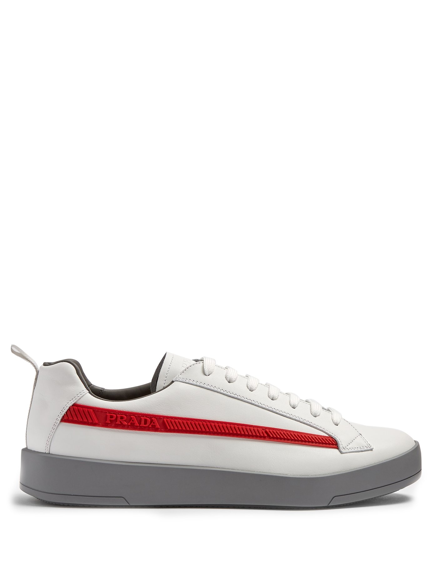 Low-top leather trainers | Prada 
