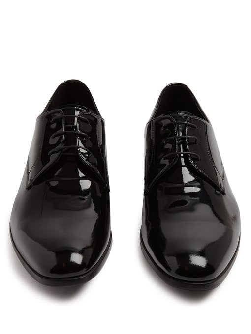 Lace-up leather derby shoes展示图