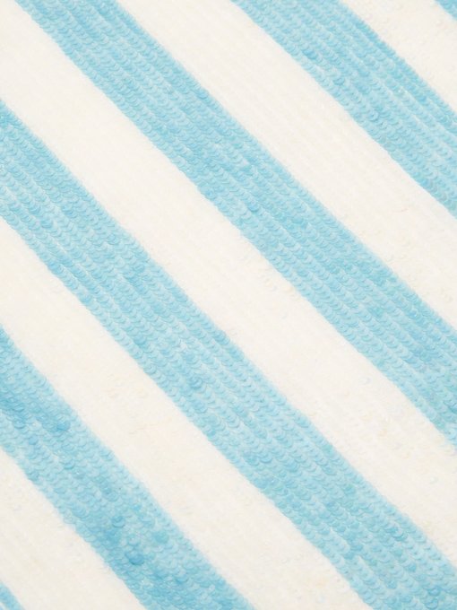 Striped sequin-embellished cotton bag展示图