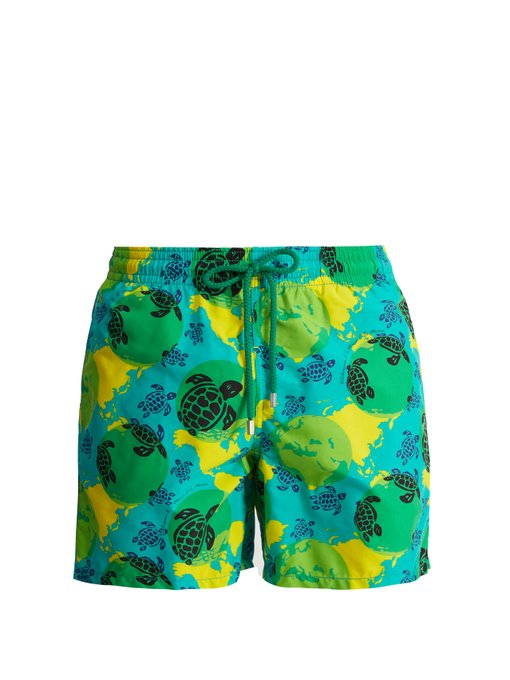 vilebrequin turtle print swim trunks