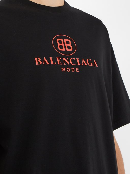 red and black balenciaga shirt