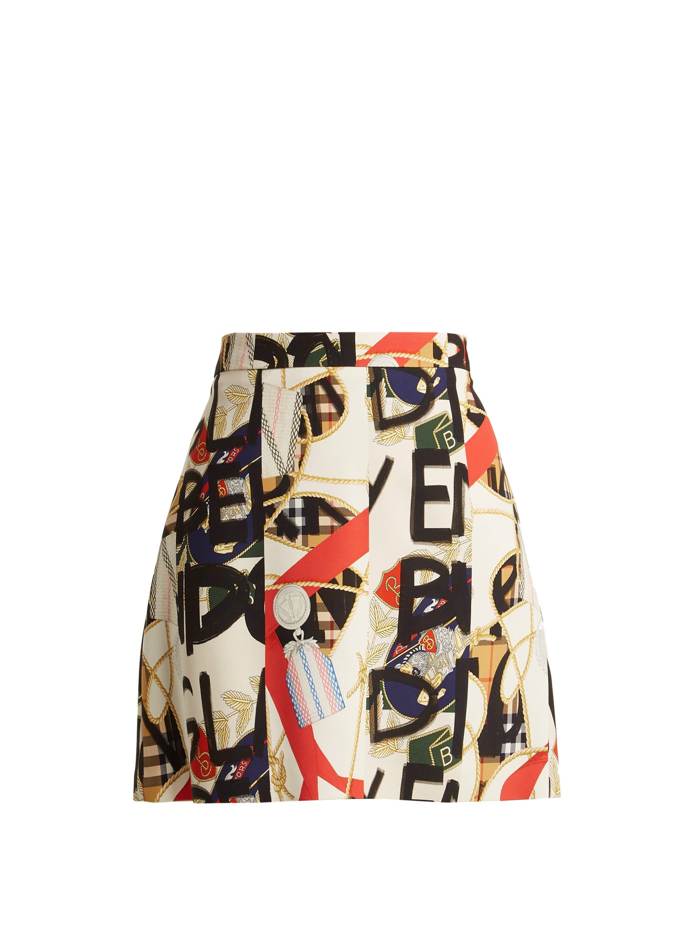 burberry print mini skirt