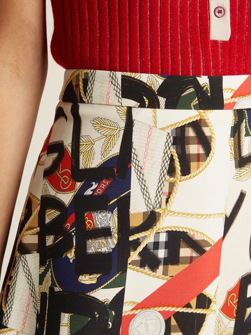 burberry print mini skirt