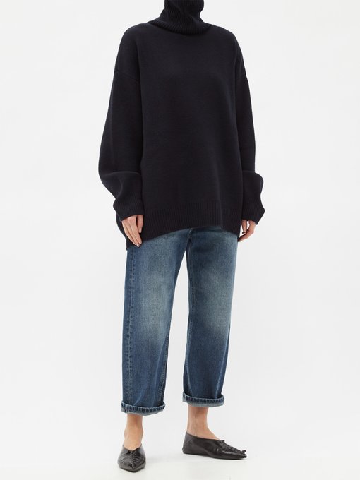 Displaced-sleeve roll-neck wool sweater | Raey | MATCHESFASHION UK