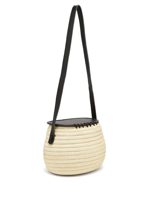 Leather and toquilla-straw basket bag展示图