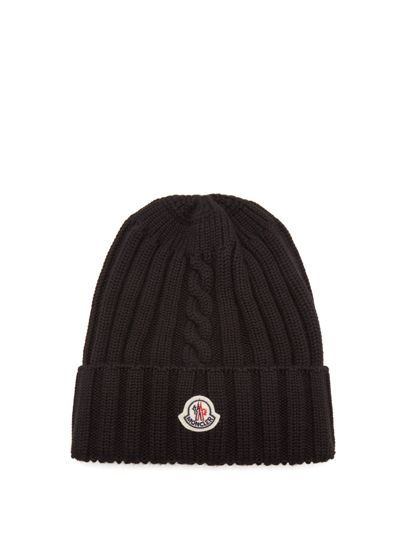 Ribbed-knit wool beanie hat | Moncler 