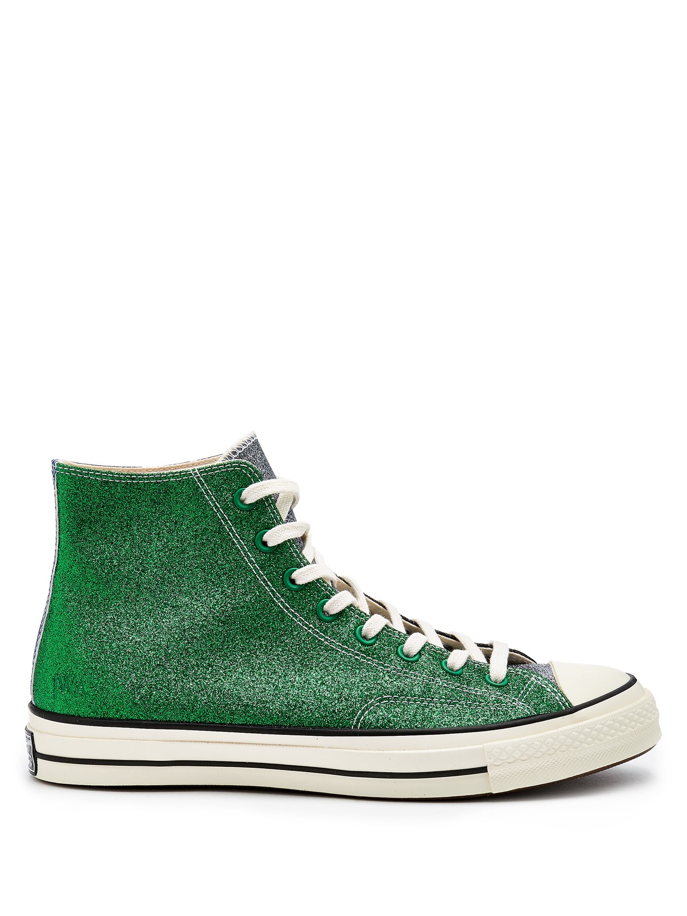 green glitter trainers