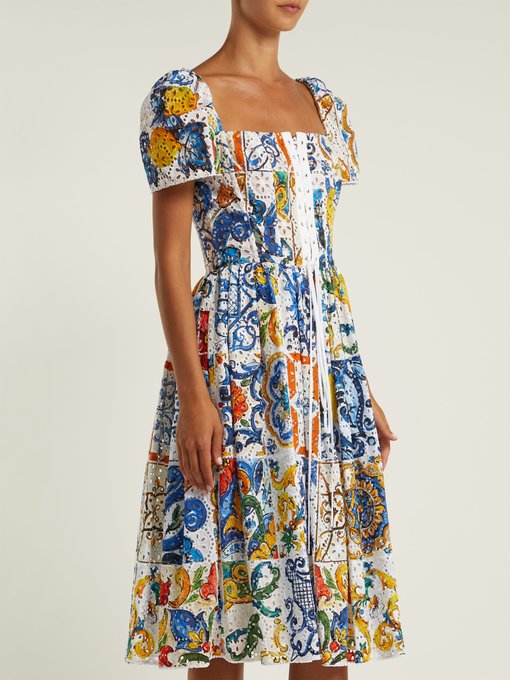 dolce and gabbana majolica dress