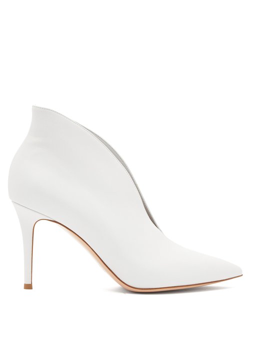 gianvito rossi white ankle boots