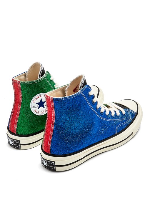 converse high tops glitter