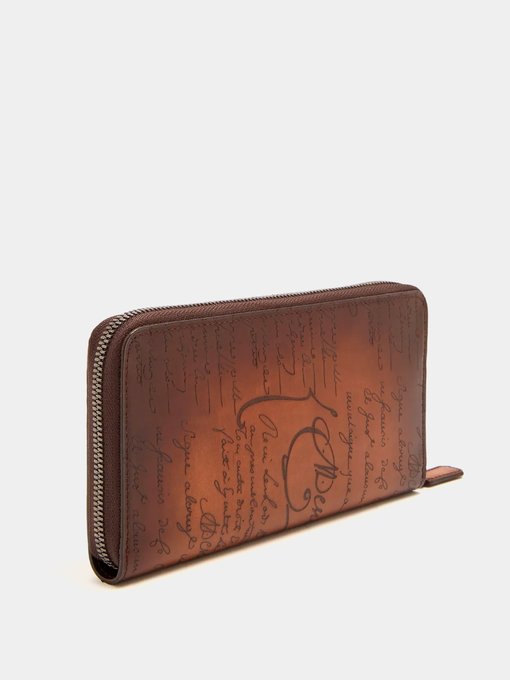 Itauba zip-around leather wallet展示图