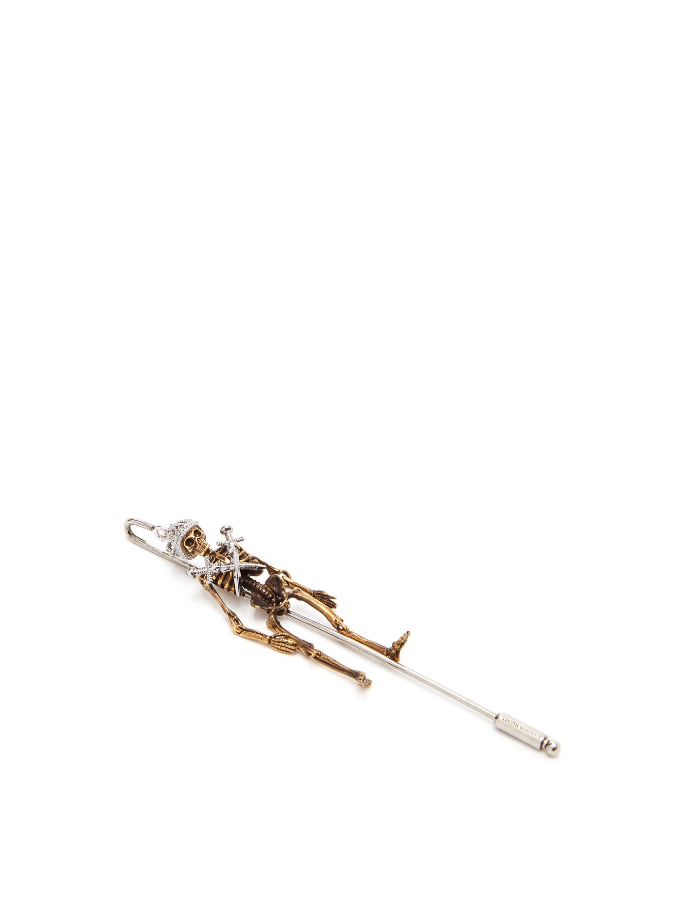 skeleton tie pin | Alexander McQueen 