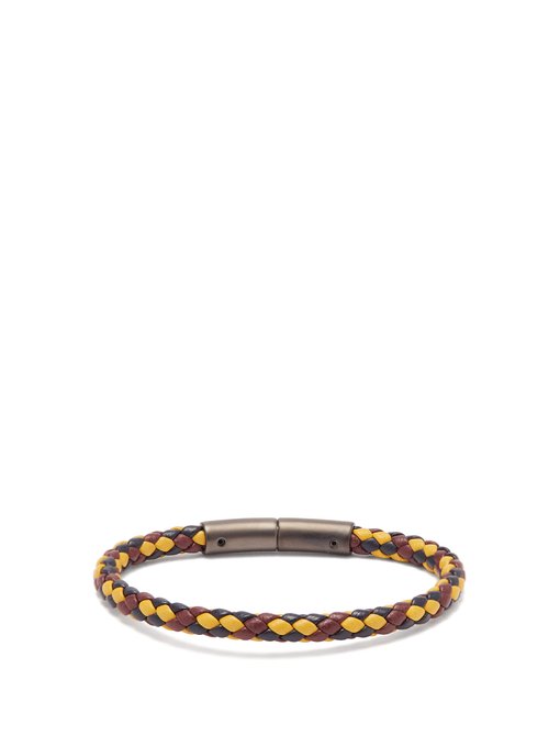prada braided leather bracelet