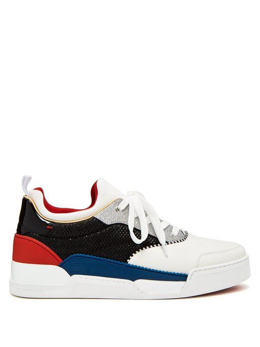 Christian Louboutin Aurelien Low Top Leather Trainers in Black for