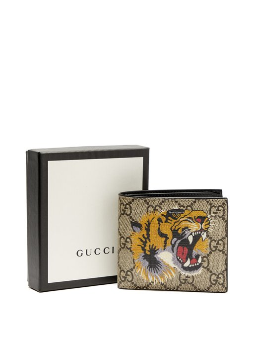 gg wallet with tiger print