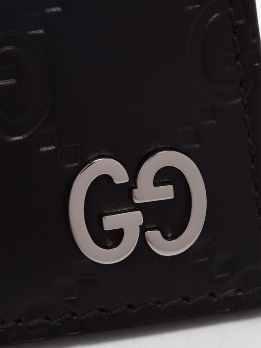 GG-debossed leather cardholder展示图