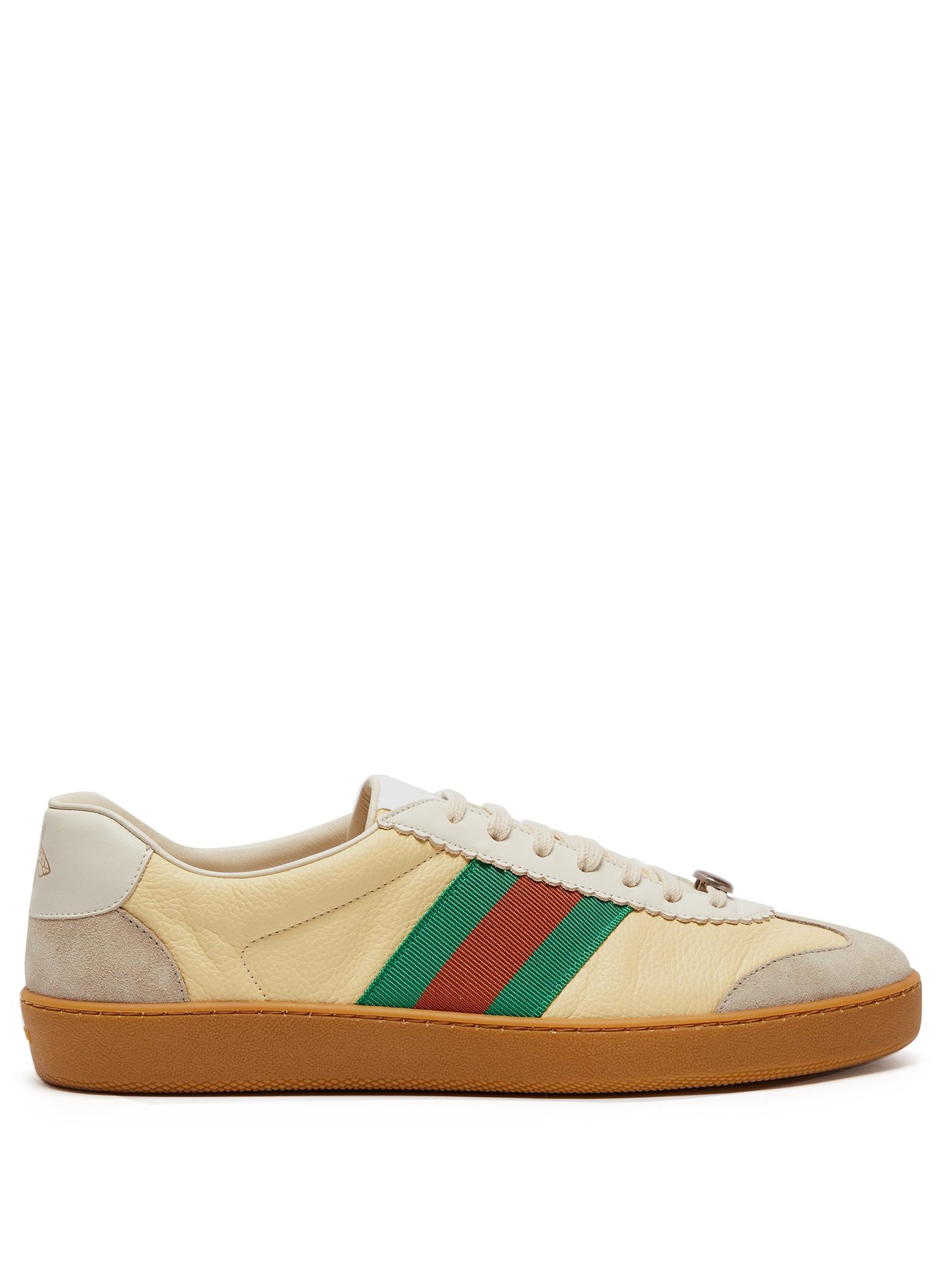 Jbg Leather And Suede Low Top Trainers Gucci Matchesfashion Uk