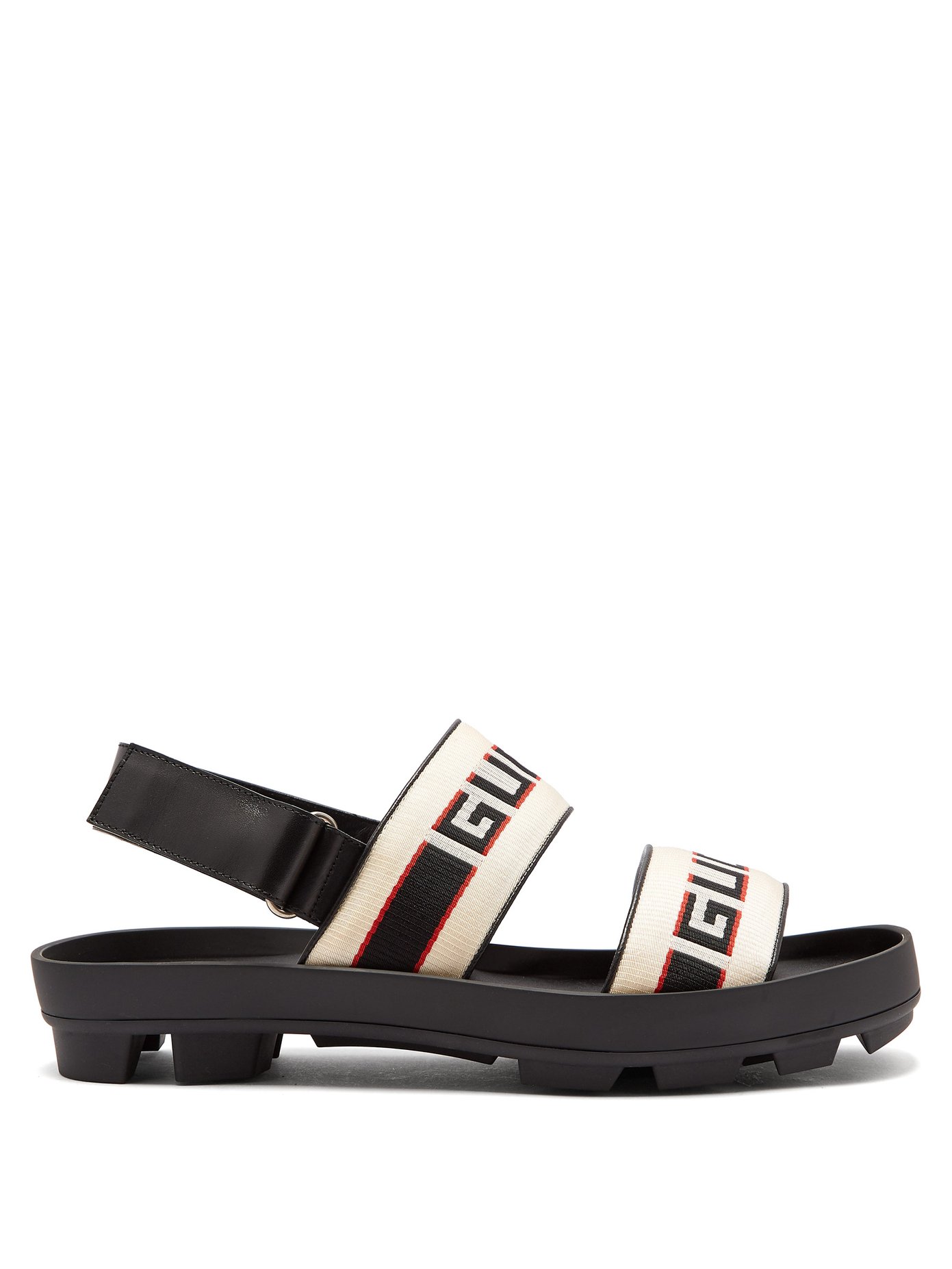 Stripe logo sandals | Gucci 