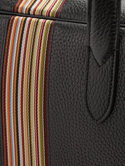Signature stripe leather briefcase展示图