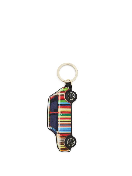 Striped-car leather key ring展示图
