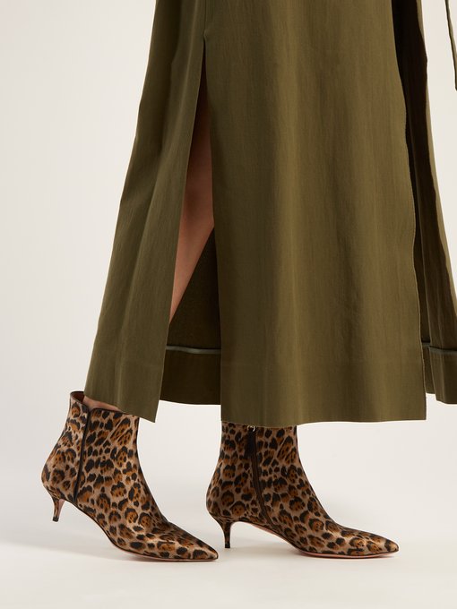 aquazzura leopard boots