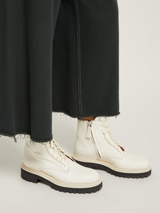 High-top leather combat boots | Proenza 
