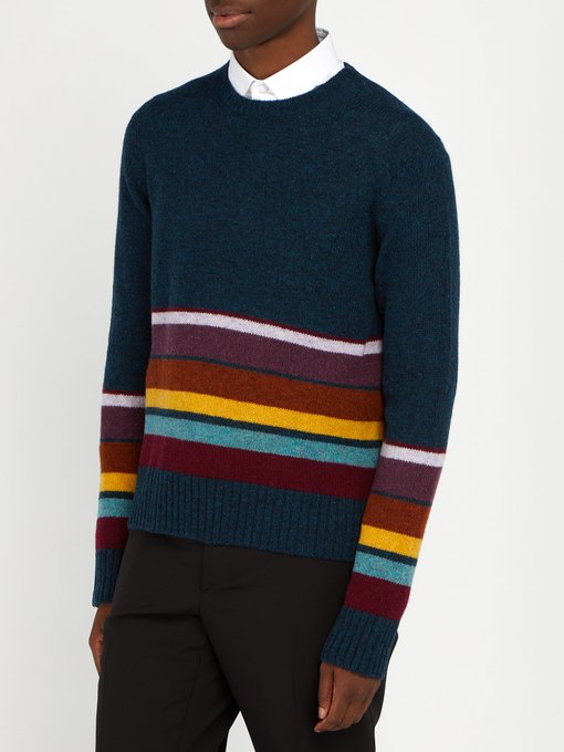Intarsia-stripe wool sweater | Prada | MATCHESFASHION US